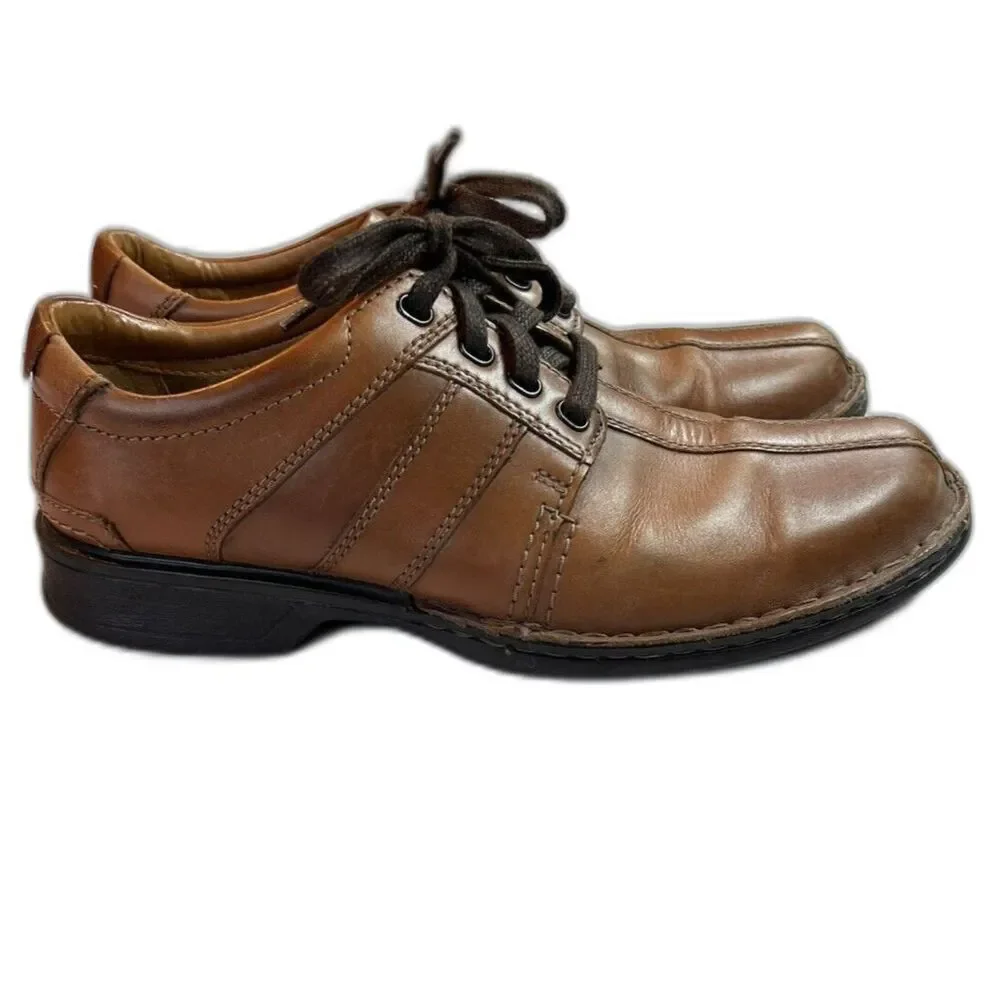 Clarks Collection Touareg‎ Vibe Men’s Lined Brown Oxford Shoes Size 9